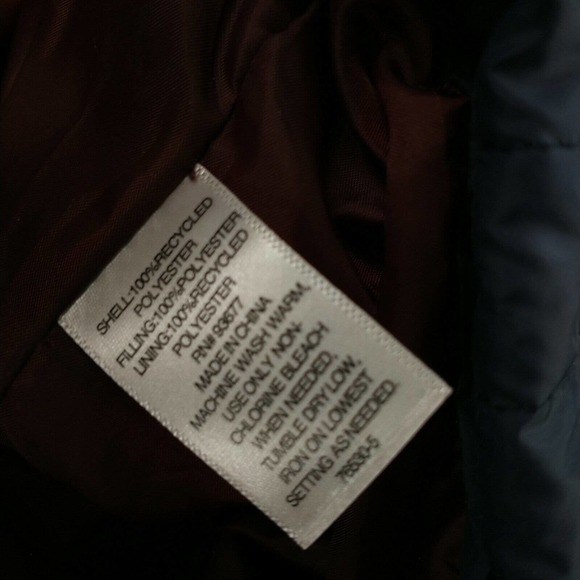 Mutual Weave Men's Puffer Vest Blue XLT Full Zip Side Pockets Lined Outdoor - Picture 9 of 10